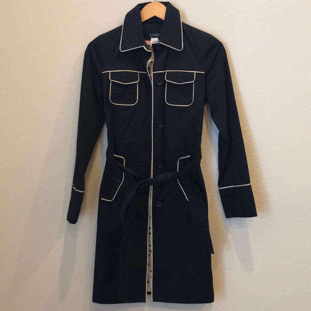 J. Crew Navy Trench Coat